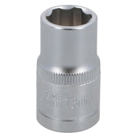 Douille hexagonale simple peu profonde à 6 pans, métrique, 1/2" 13 mm, Bergen