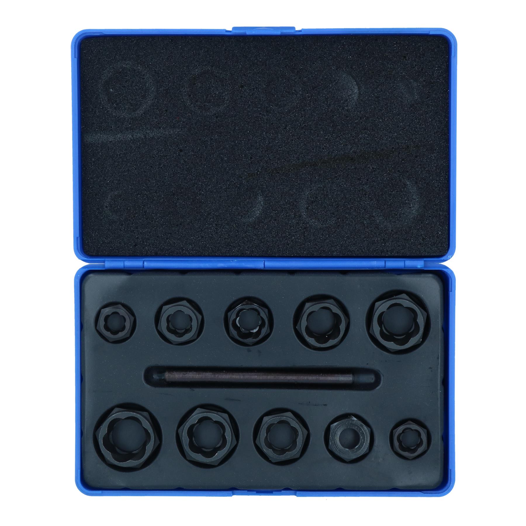 10pc Nut Style Bolt Twist Socket / Wheel Lock Nut Remover / Extractor Set AT027