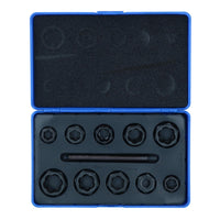 10pc Nut Style Bolt Twist Socket / Wheel Lock Nut Remover / Extractor Set AT027