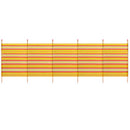 6 Pole Windbreak Beach Shelter 1.2m by 3.7m Screen Privacy Yellow Stripe