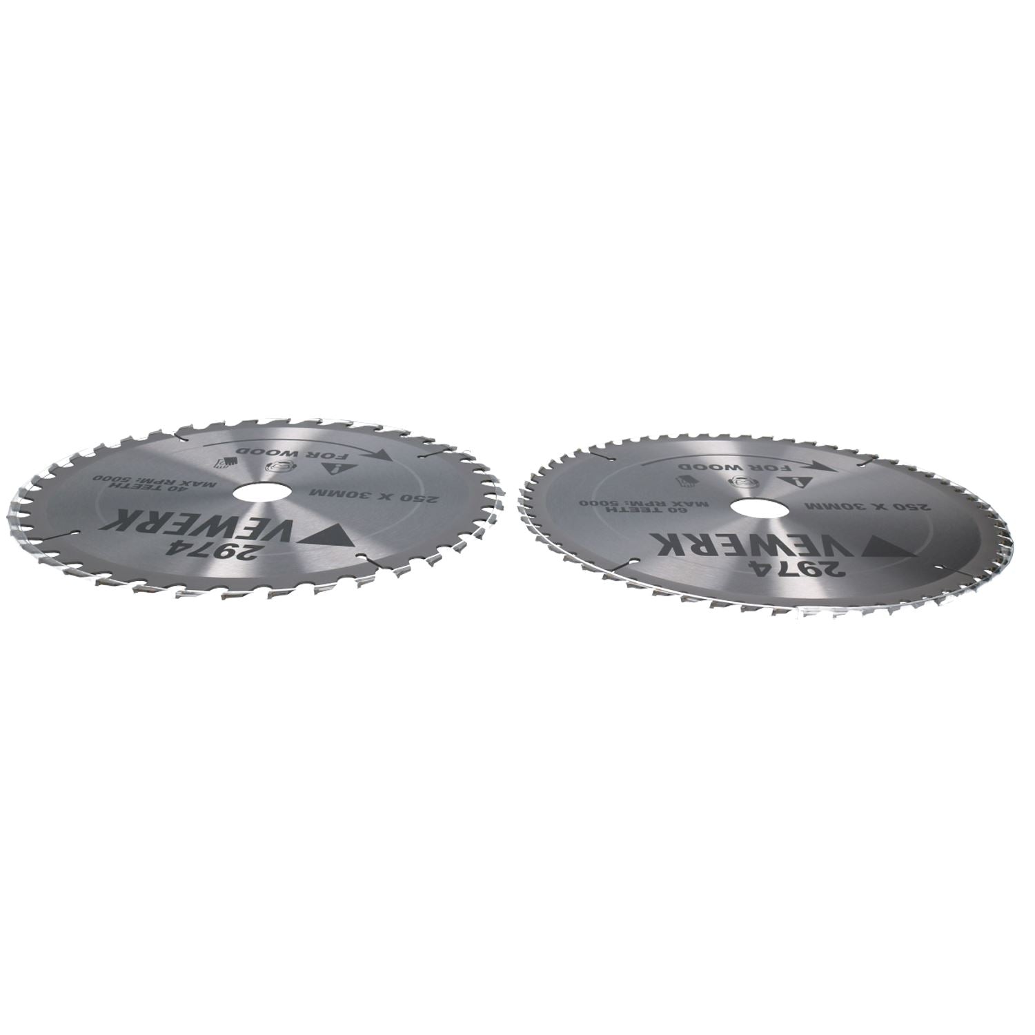 250mm x 30mm TCT Tungsten carbide Tipped Circular Saw Blades 40 + 60 Teeth