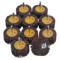60mm 40 Grit Abrasive Flap Wheel Discs Sanding Rust Removal 6mm Shank