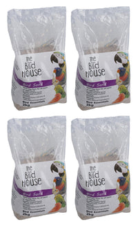 4PK 2kg Parrot Bird Sand With Oyster Calcium & Mineral Aid Digestion Cage Litter