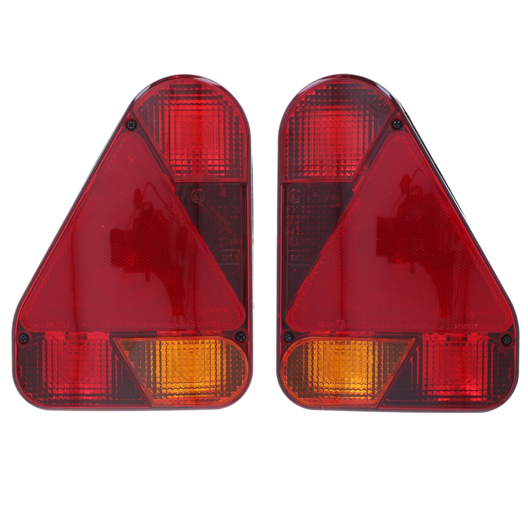 Trailer Light AJBA Pair with Radex Connectors Vertical Combination Lamp