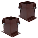 Flush Fit Fence Post Bolt Down Shoe Holder Support Clamp 100mm x 100mm
