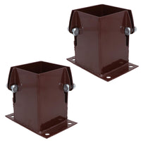Flush Fit Fence Post Bolt Down Shoe Holder Support Clamp 100mm x 100mm