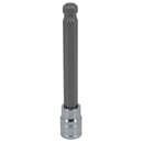 Embout de clé Allen à six pans creux à tête sphérique longue de 10 mm 3/8" CR-V de 85 mm de profondeur