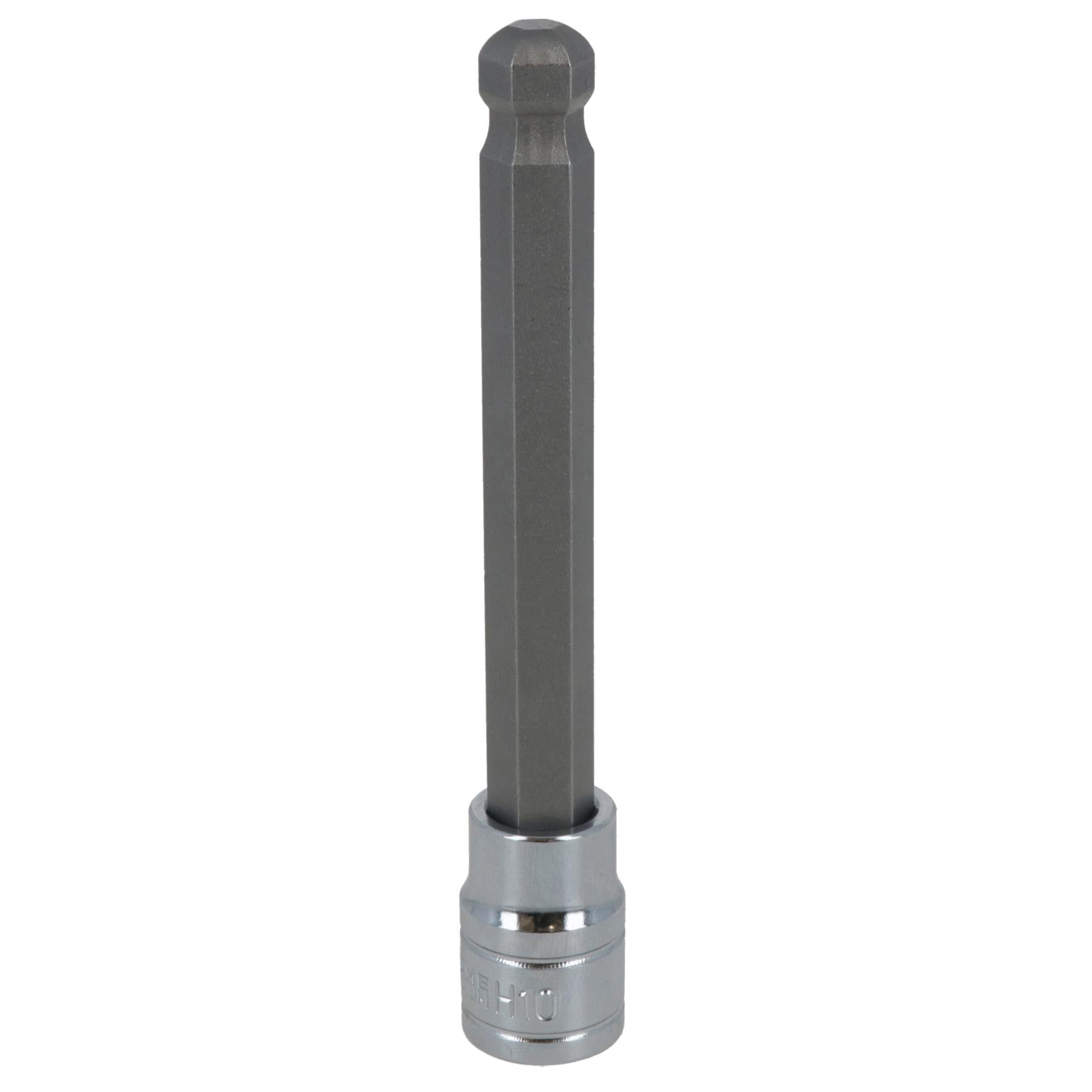10mm 3/8" Drive Long Ball Ended Hex Allen Key Socket Bit 85mm Deep Reach CR-V