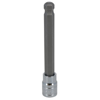 Embout de clé Allen à six pans creux à tête sphérique longue de 10 mm 3/8" CR-V de 85 mm de profondeur