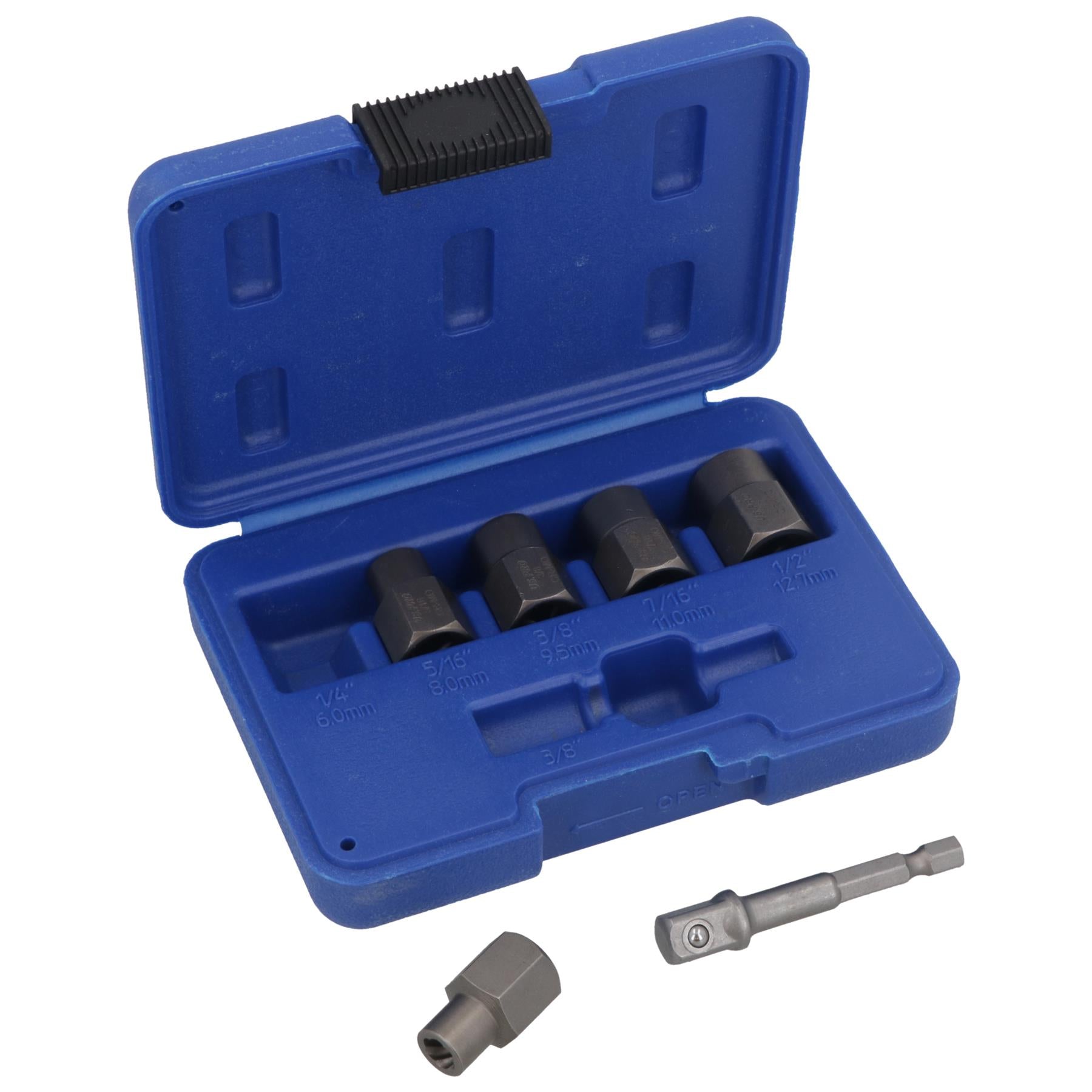 Lot de 6 extracteurs de boulons de 3/8" pour perceuse ou entraînement, écrous de roue de 6 à 12,7 mm