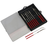 Angled Diamond Needle File Set For Jewellery Making Craft Work 140mm 10pc