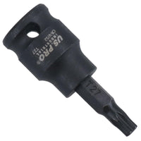 Torx Star Impact flache, kurze Bit-Steckschlüssel T10–T60, einzeln, 3/8 Zoll Dr.