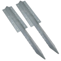 Garden Double Sleeper Straight Support Spike Stake Galvanised Steel 670mm