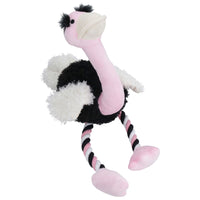 Olgra Ostriche Colourful Teddy Rope Plush Play Dog Toy With Squeak 14x20x38