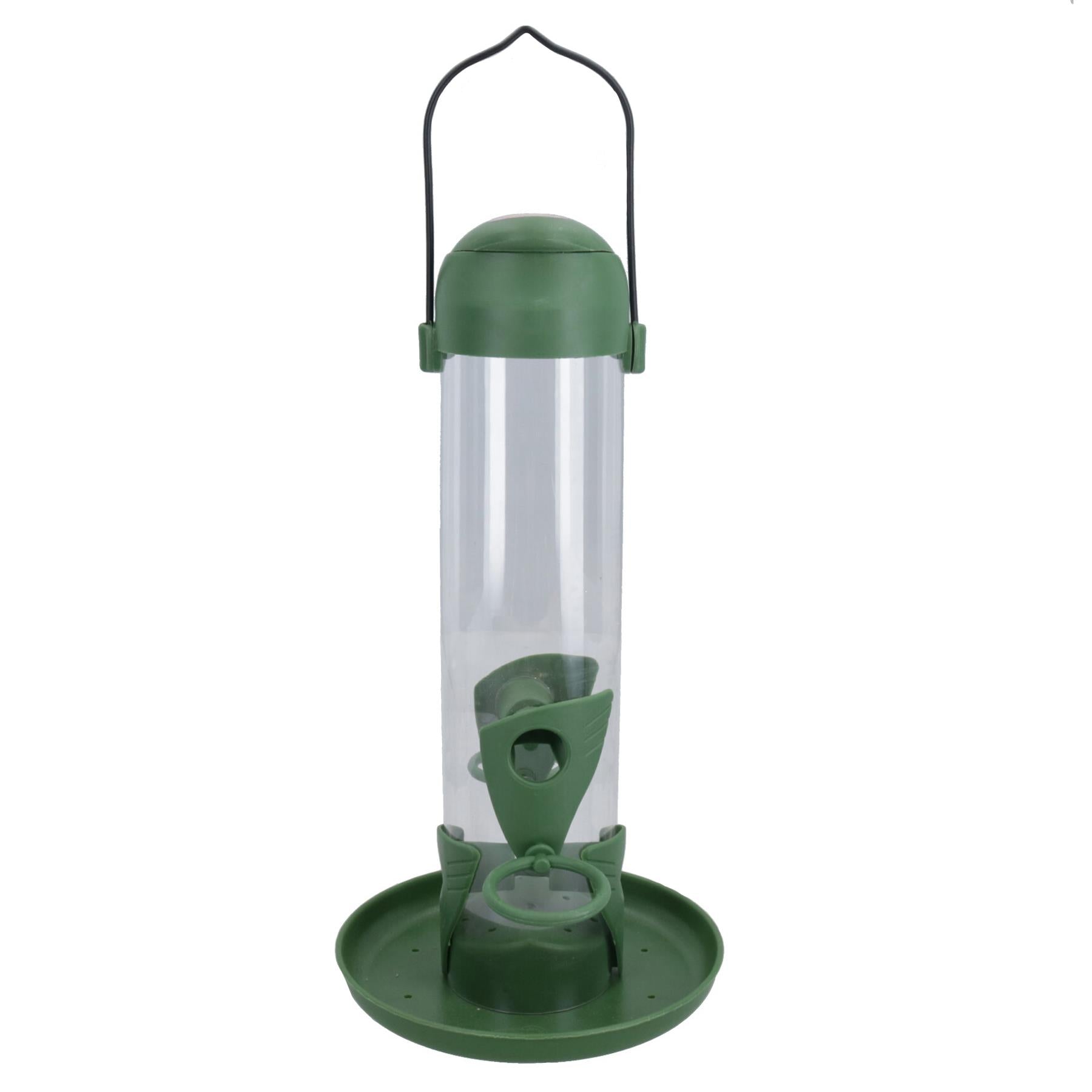 Wild Birds Large Plastic Flip Top Dried Mealworms Feeder Hanging Feeding Station