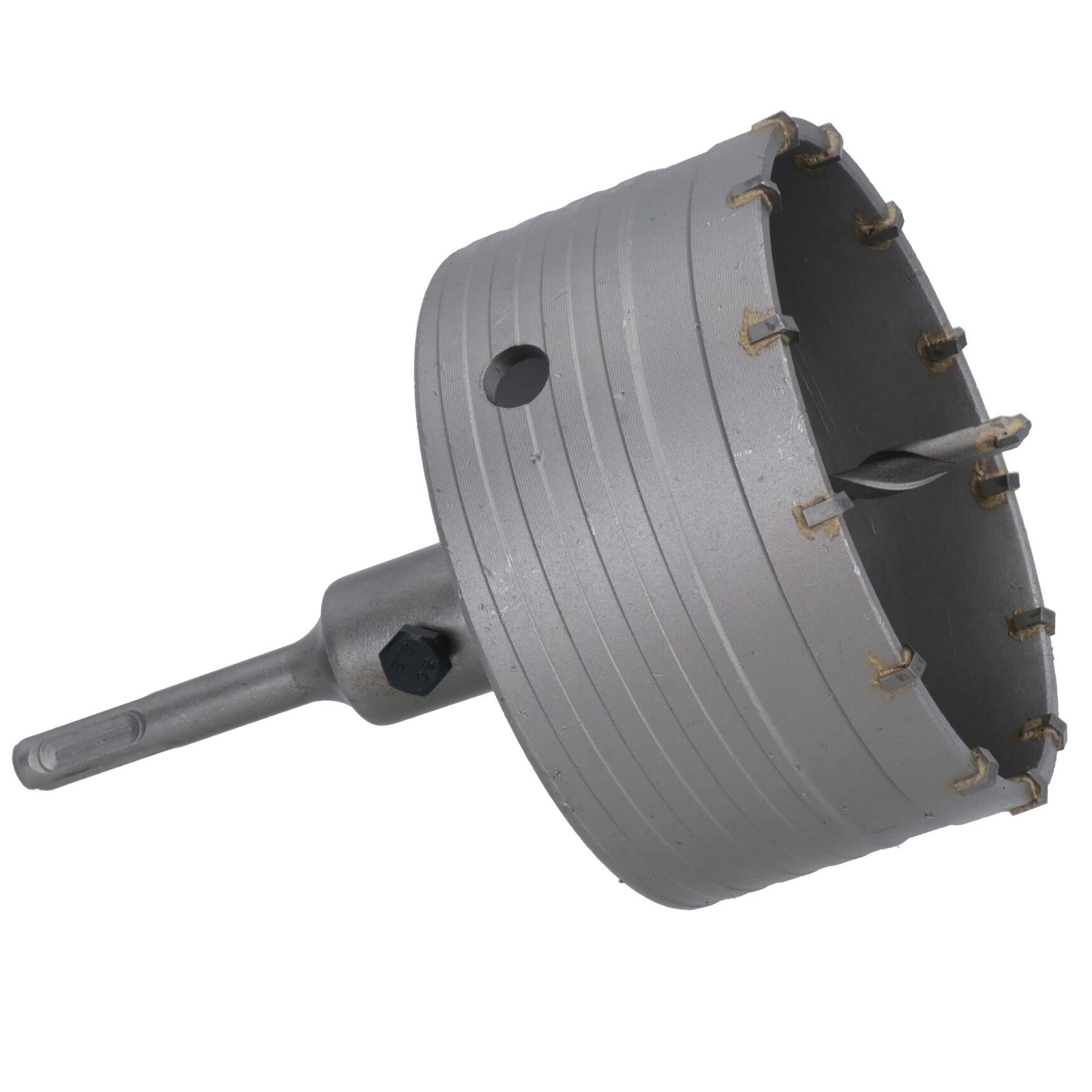 Adaptateur de carotteuse 110 mm + foret pilote pour brique, maçonnerie, béton, pointe TCT