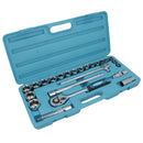 24pc 1/2" Drive Metric MM Shallow Socket And Accessory Set 10mm – 32mm
