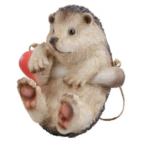Climbing Hedgehog Hanger Garden Tree Home Ornament Statue Sculpture