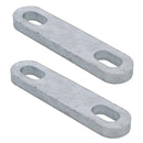 M12 U-Bolt Plate 61mm to 85mm Internal Width Thick Galvanised N-Bolt Backing