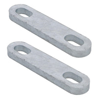 M12 U-Bolt Plate 61mm to 85mm Internal Width Thick Galvanised N-Bolt Backing