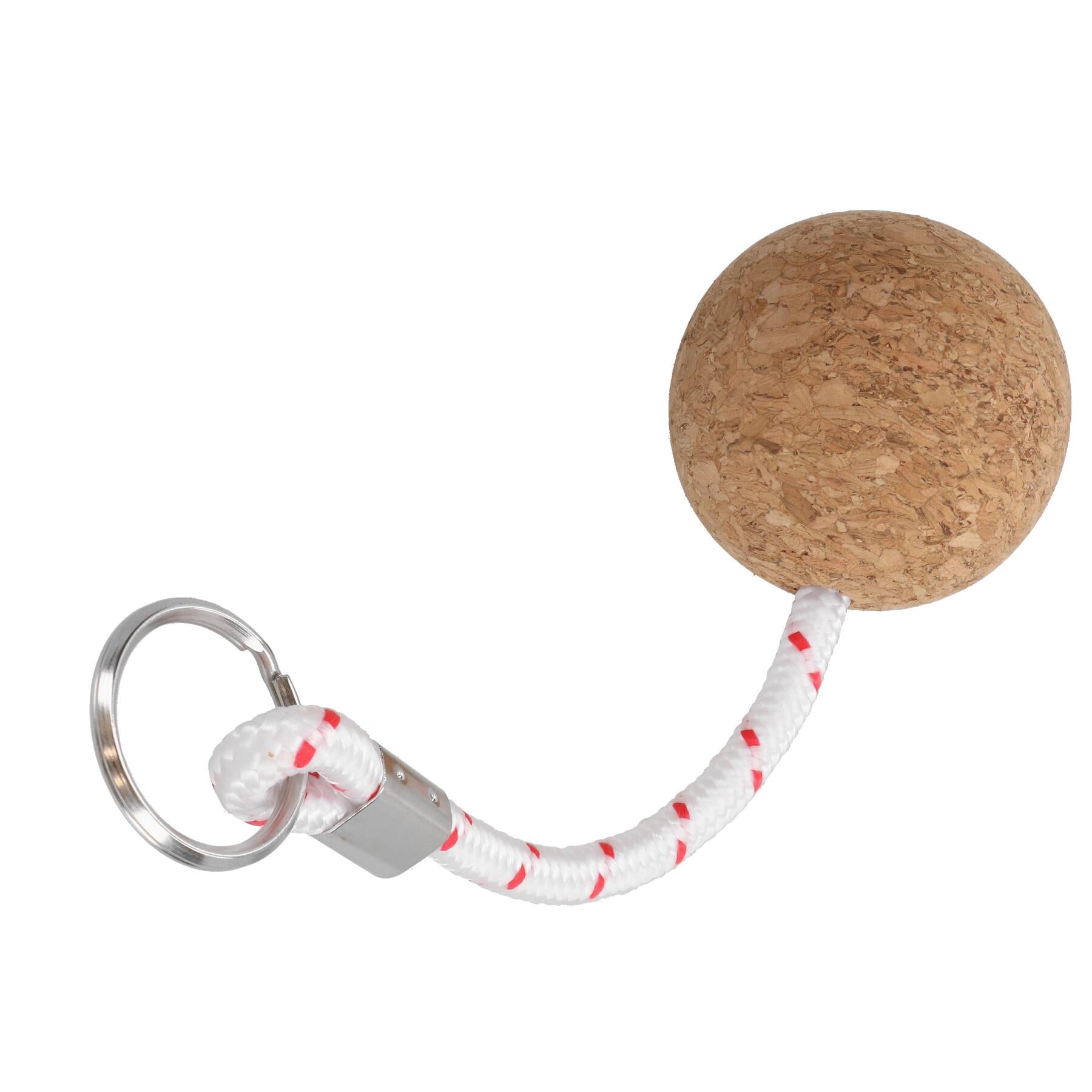 2 Pack 52mm Floating Cork Ball Keyring Key Float Boat Fishing Sailing Buoyant Keys Ring