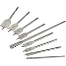 10pc Flat Wood Spade Drill Hex Shank With Extension Bar 6-32mm TE687