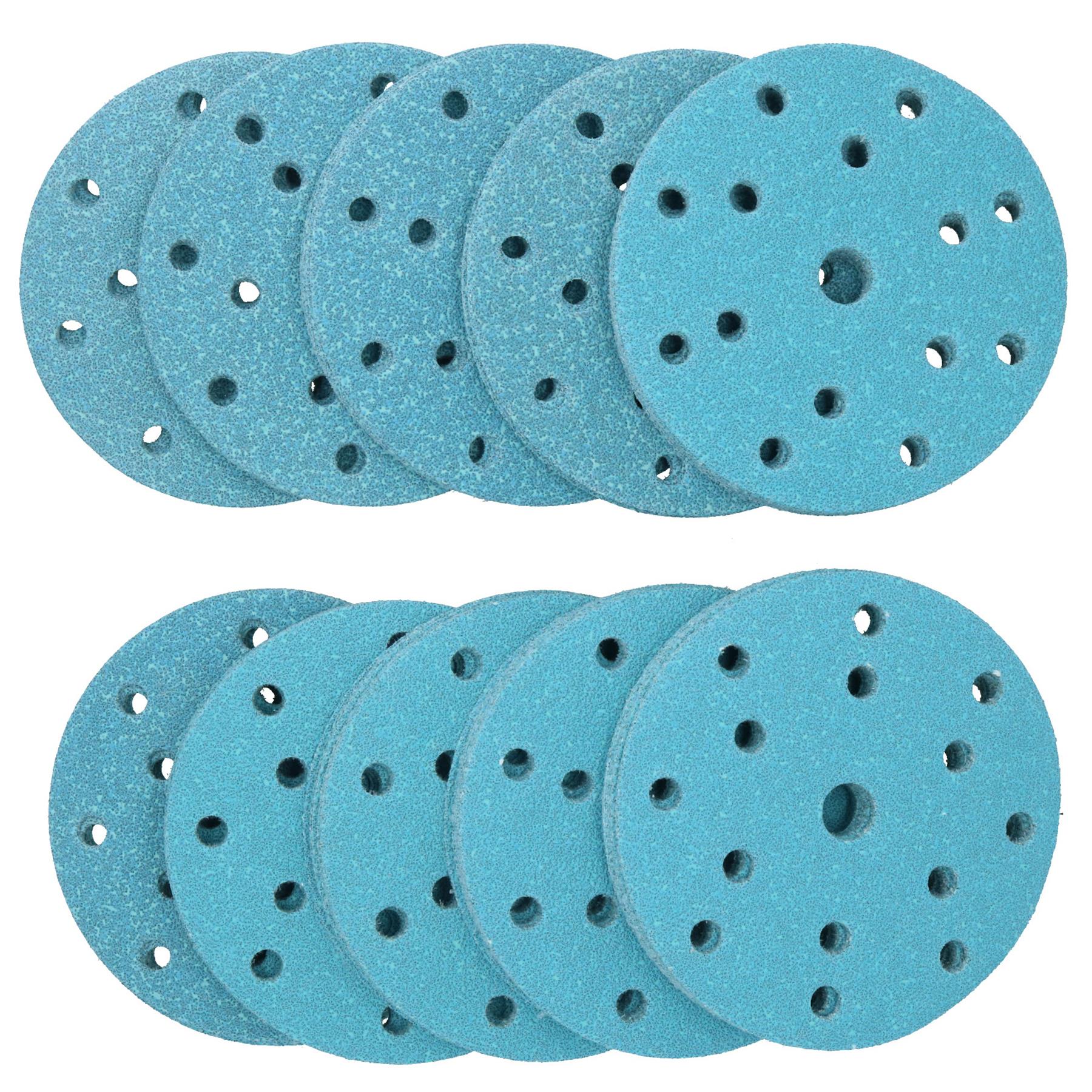 150mm Self Adhesive Hook + Loop Ceramic Abrasive Sanding Discs 40 Grit