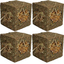 4PK Small Animal Guinea, Rabbits Boredom Breaker Large Hay Cube 20x20x20cm