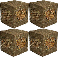 4PK Small Animal Guinea, Rabbits Boredom Breaker Large Hay Cube 20x20x20cm