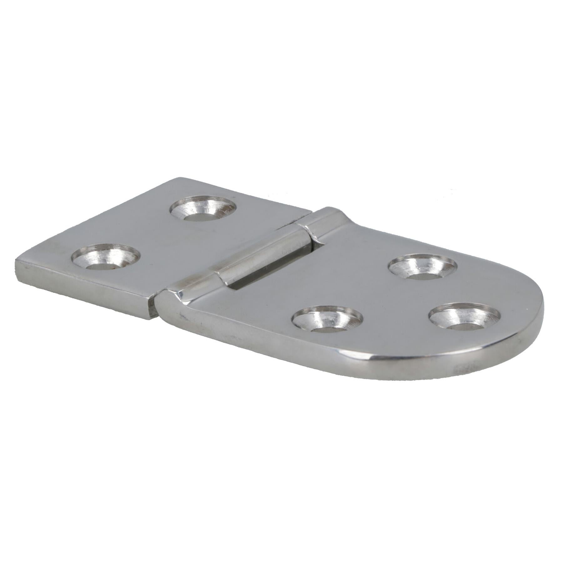 Polished Door Oval Hinge Stainless Steel 40mm x 75mm 316 Marine Cabin
