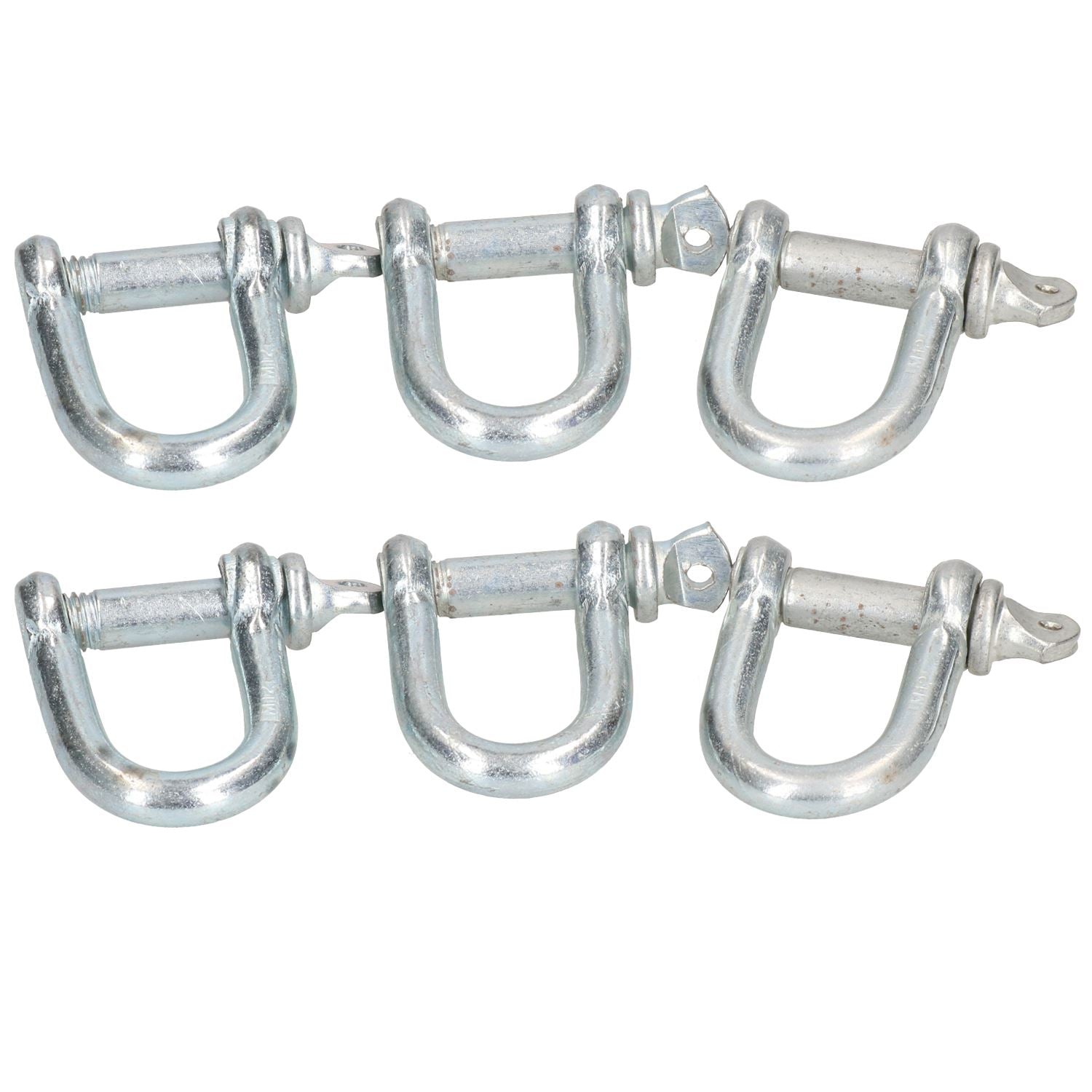 12mm D Shackles Dee Link Towing Rigging Pin Loop Galvanised Steel