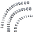 1/4 Zoll, 3/8 Zoll und 1/2 Zoll Antrieb, flache metrische 6-seitige Steckschlüssel