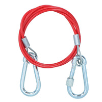 Breakaway Towing Cable for Braked Trailers + Caravans Carabiner Ends PVC Coated