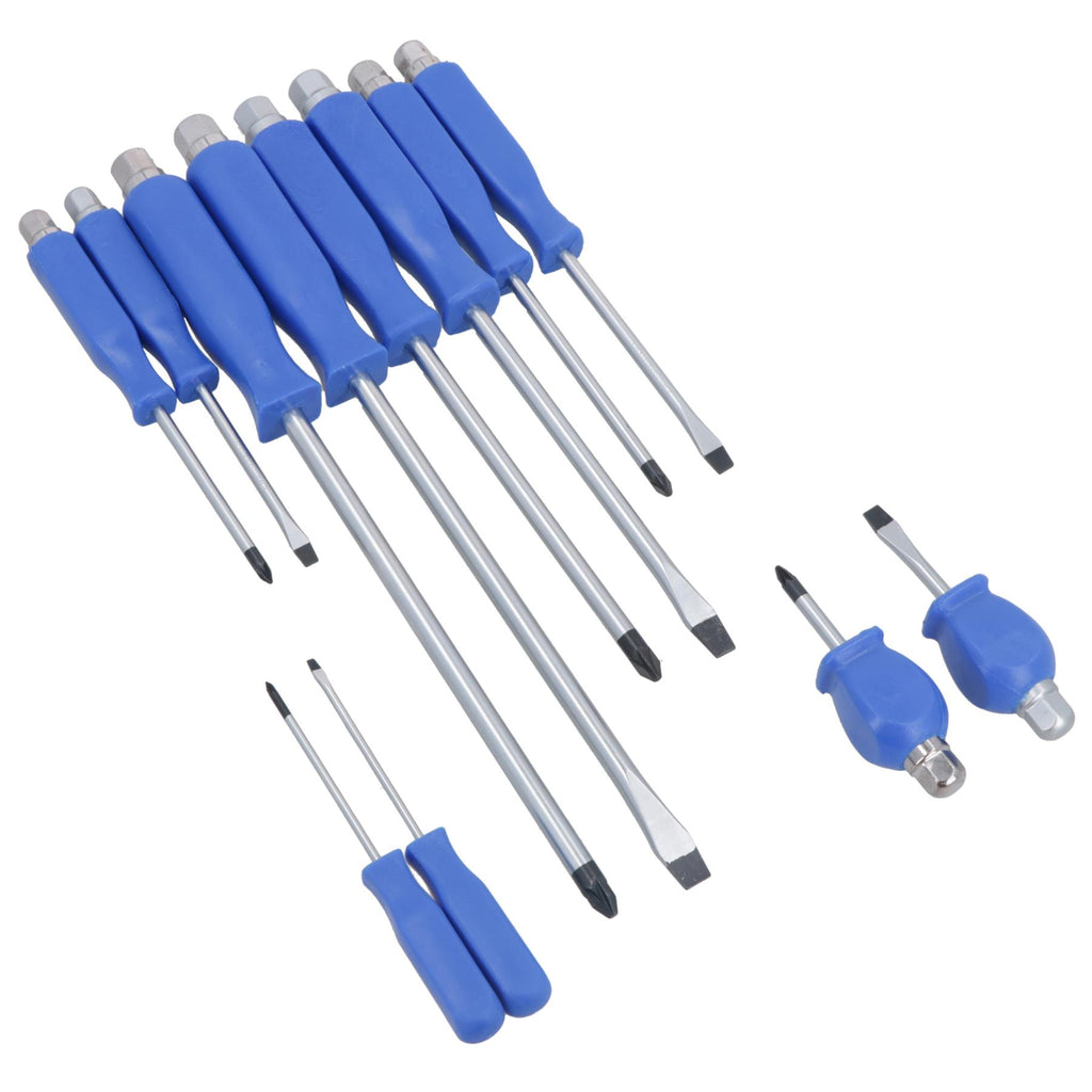 Heavy Duty Engineers Screwdriver Set 12pc Pozi Flat Head TE010 – AB ...