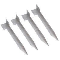 Garden Sleeper Single Corner Support Stainless Steel Stake Spike 440mm