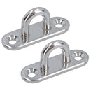 2 Pack 5mm Pad Eye Plate Tie Down Anchor Ring Stainless Steel A2