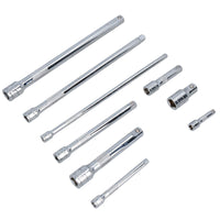 Ratchet and Socket Extension Bar set 3 Ratchets 9 Extensions 1/4 3/8 1/2 Mixed