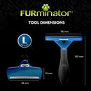 Blue Undercoat deShedding Tool for Large Short Hair Dog -Dog Grooming Tool