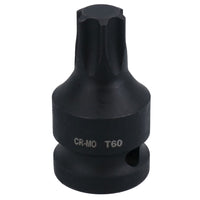 1/2in Drive Male Torx Star Impacted Impact Shallow Stubby Socket T55 – T100