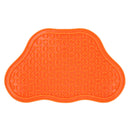 1PK Orange Interactive Dog Slow Lick Mat With Suction Cups Food Accessories