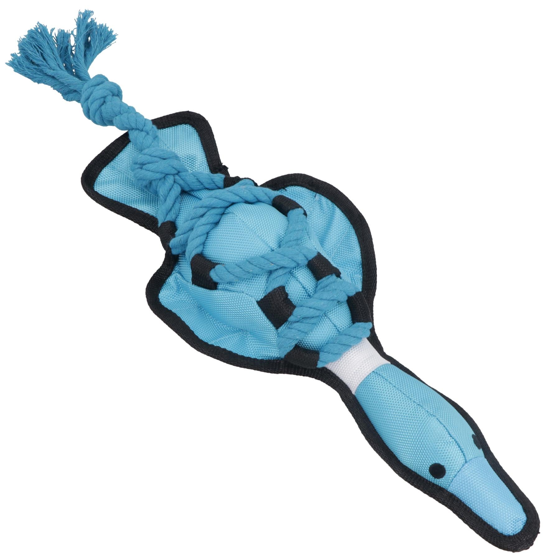 Blue Cross Tug Rope Duck Doy Play Toy With Squeak 40x18x6cm