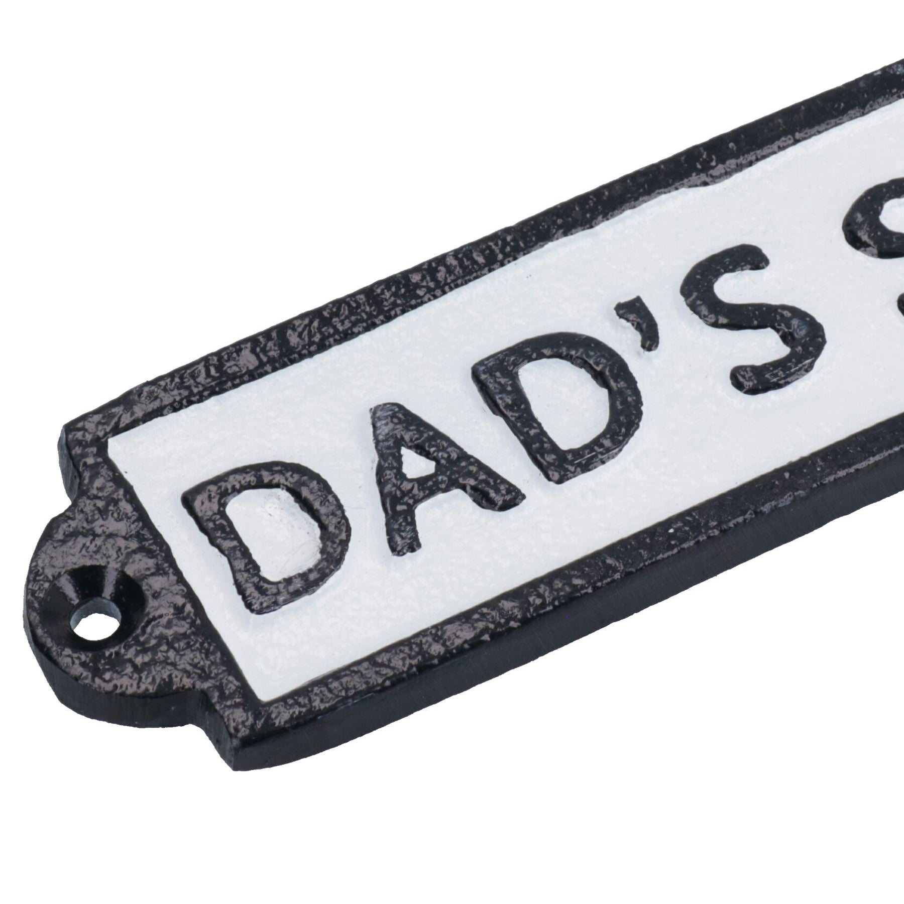 Dads Shed Cast Iron Sign Plaque Door Wall House Gate Post Garage Workshop