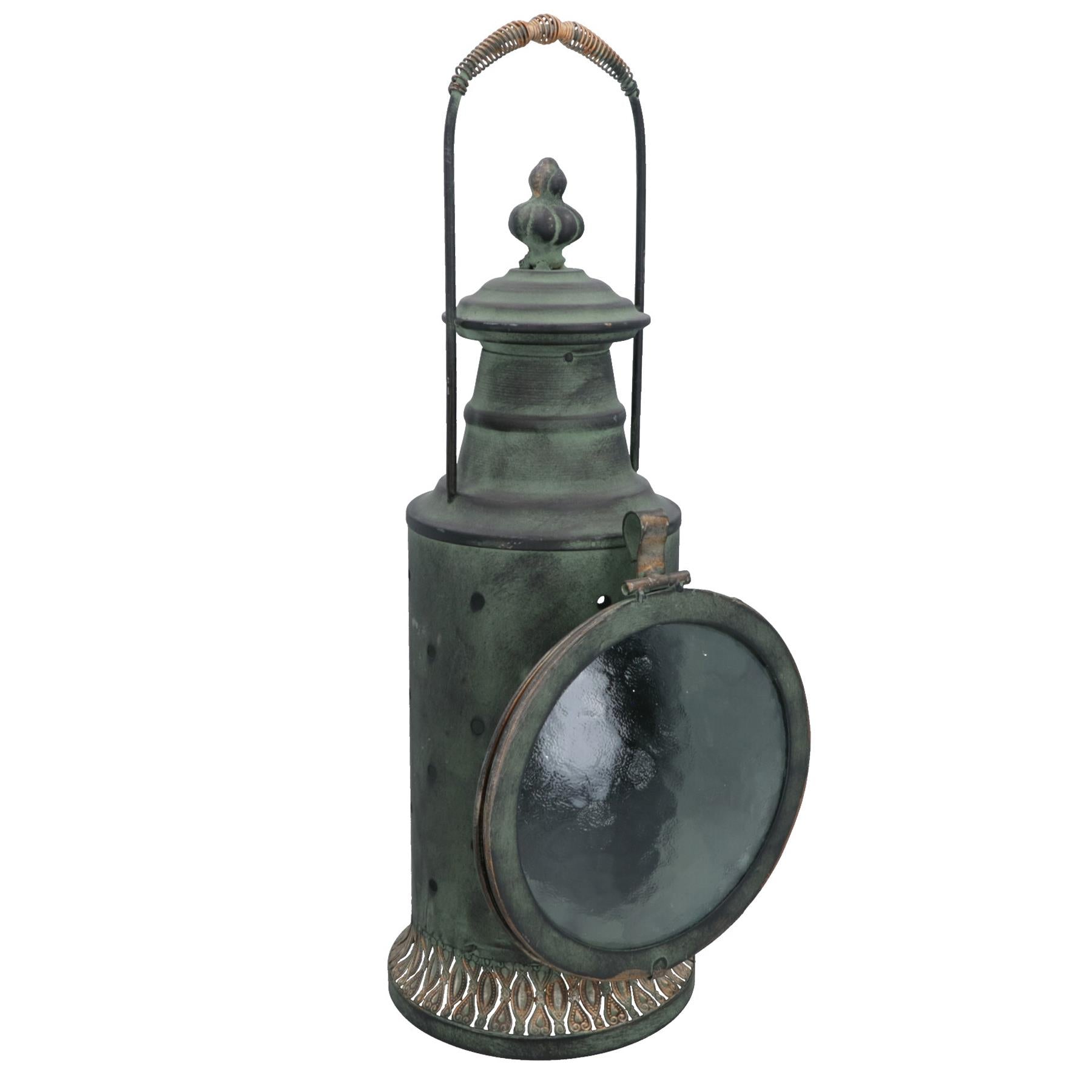 Railway Lantern Lamp Retro Home Decor Gift Metal Candle Holder Ornament