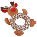Jouet en peluche couinant en forme de renne pour chien, cadeau de Noël