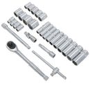 28pc 3/8" Drive Metric MM Shallow + Deep Socket And Accessory Set 8 – 24mm