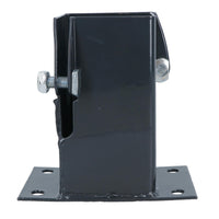 Grey Flush Fit Fence Post Bolt Down Shoe Holder Support 75mm x 75mm