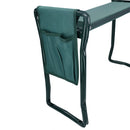 Tabouret de jardin pliable et portable avec repose-genoux rembourré et sac à outils