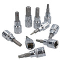 Innensechskant- und Torx-Sternschlüssel-Bitsatz 3/8" Dr-Steckschlüsseleinsatz H2 - H10 und T10 - T55
