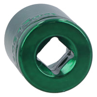 24pc Coloured 1/4" Dr Shallow & Deep Sockets 6 Point Hex Metric 4 - 13mm Rails