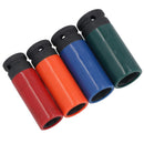 4pc 1/2" Drive Deep Colour Coded Alloy Wheel Impact Sockets 17 19 21 22mm